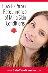 Many people suffer from milia skin conditions. Here are some tips on how to prevent reoccurring milia skin conditions with glycolic moisture creme.
